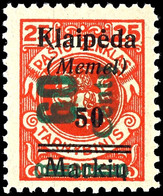 60 Centu Auf 50 M. Auf 25 C.., Postfrisch In Type III, Bestens Geprüft Klein BPP, Mi.700,-, Katalog: 233III ** - Klaipeda 1923