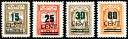 15 C. Auf 50 M. - 60 C. Auf 500 M., 4 Werte Komplett, Tadellos Postfrisch, In Postfrischer Erhaltung Sehr Seltener Satz, - Memel (Klaipeda) 1923