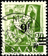 9 Fr. Auf 30 Pfg Freimarke Grün, Sog. Urdruck, Gestempelt "Merzig (Saar) 5.12.47", Tadellose Erhaltung, Seltene Marke, F - Sonstige & Ohne Zuordnung