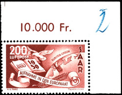 Flp.-Marke 200 F. Tadellos Postfrisch, Eckrand (beschriftet, Aber Ungefaltet), Mi. 180,--, Katalog: 298 ** - Other & Unclassified