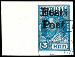 3 Kop. Hellblau Mit Handstempel-Aufdruck "Eesti Post", Tadellos Gestempelt, Auflage Nur 200 Stück, Geprüft Und Fotoattes - Other & Unclassified