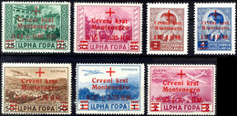 0,15 + 0,85 RM Bis 0,50+ 2 RM Rotes-Kreuz-Ausgabe, Kpl. Satz Tadellos Postfrisch, Die MiNr. 35 Mit Normalstehendem "g" I - Duitse Bez.: Montenegro