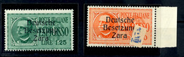 1,25 Und 2,50 L. Eilmarken, Je Aufdruck Von Feld 20, Postfrisch (2,50 L. Gummierung Gering Gebräunt),  Sign. Ludin BPP,  - Duitse Bez.: Zara