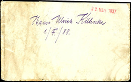 1937, Legion Condor, Brief (mit Inhalt), Der Am Oberrand Verkürzt Ist, So Dass Die Absenderangaben Abgeschnitten Sind,   - Other & Unclassified