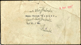 1937, Legion Condor, Brief Ohne Absenderangabe Mit Rotem Datum-Eingangsstempel 5. Apr. 1937 An Hans-Ulrich Kuhnke, 1./ F - Andere & Zonder Classificatie