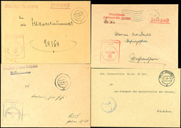 1939/40, Kriegsmarine, 4 Feldpost-Dienstbriefe Vom Schweren Kreuzer "Blücher" Sowie Vom Leichten Kreuzer "Königsberg" Un - Other & Unclassified