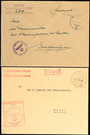 1939/42, Kriegsmarine, Feldpost-Dienstbrief Mit Dienst- Und Brief-Stpl. Feldpost-Nr. 02143 = Flottenkommando Sowie Mit S - Sonstige & Ohne Zuordnung