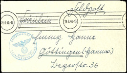 1940, Kriegsmarine, Feldpost-Brief Mit Stummen Stpl. Vom 19.6.40 Nach Göttingen Sowie Mit Absenderangabe Und Brief-Stpl. - Other & Unclassified