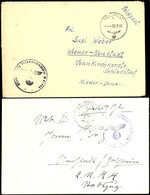 1941/42, Kriegsmarine, 2 Feldpost-Briefe Vom Trossschiff "Uckermark": Brief (ohne Rückseitige Verschlussklappe) Mit Feld - Other & Unclassified