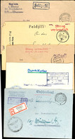 1942 - 1945, 5 Belege, Dabei U.a. 2 Feldpostbriefe Mit Zusatzstempel "Streng Vertraulich", Feldpost "2. Admiral Der Nord - Other & Unclassified