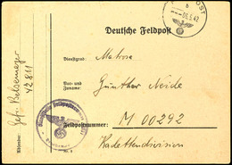 1942, Kriegsmarine, Feldpost-Karte Mit Feldpostnorm-Stpl. Vom 6.5.42 Sowie Mit Brief-Stpl. Und Absenderangabe Feldpost-N - Autres & Non Classés