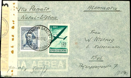 1942, Kriegsmarine, Interniertenpost Panzerschiff "Admiral Graf Spee", Luftpost-Brief Mit Absenderangabe "Admiral Graf S - Altri & Non Classificati