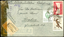 1943, Kriegsmarine, Interniertenpost Panzerschiff "Admiral Graf Spee", Luftpost-R-Brief Mit R-Zettel R. ARGENTINA / MINI - Autres & Non Classés