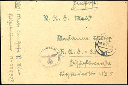 1944, Kriegsmarine, Feldpost-Brief Mit Aptiertem Stpl. Vom 16.2.44 Sowie Mit Brief-Stpl. Und Absenderangabe Feldpost-Nr. - Sonstige & Ohne Zuordnung
