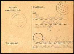 1947, Minenräumdienst, Unfrankierte Postkarte Als Postsache Der Außenstelle Augsburg Der Postdirektion München Mit Aufga - Other & Unclassified