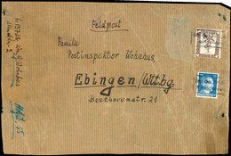 Tunis, Päckchenzulassungsmarke Mit Freimarke 20 Pfg Hitler Auf Päckchenadresse Eines Feldpostpäckchens Mit Abs.- Und Emp - Altri & Non Classificati