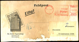 1941, Feldpost-Zeitungspaket-Adresse Für 10 Exemplare Des "Hannoverschen Anzeigers" Mit 20 Rpf-Freistempler "HANNOVER 1  - Other & Unclassified