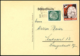 Churchill-Spottmarke Auf Postkarte 6 Pf. Hindenburg Von Leipzig 4.3.41 Nach Stuttgart  BF - Sonstige & Ohne Zuordnung