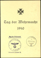 1942, Feldpost-Rommel-Gedenkblatt Mit Allen 4 Verschiedenen Marken Und Diversen Stempeln Aus Dem "Wirkungsbereich" Des G - Other & Unclassified