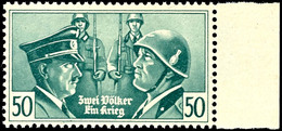 50 C. Hitler/Mussolini "Zwei Völker Ein Krieg", Tadellos Postfrisch, Sehr Seltene Marke Und Erst Seit Der 46. Auflage De - Otros & Sin Clasificación