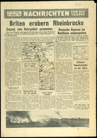 1944, 22. September, Alliiertes Propaganda-Flugblatt "Nachrichten Für Die Truppe" Mit Aufmacher "Briten Erobern Rheinbrü - Sonstige & Ohne Zuordnung