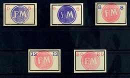 5 - 80 Pfg Behelfsmarken, 5 Werte Komplett, Postfrisch, Tadellos, Mi. 200.-, Katalog: 62/66 ** - Fredersdorf-Vogelsdorf