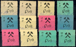 3 Bis 60 Pfg., Je Type II, 12 Werte Kpl. Postfrisch, Mi. 180,-, Katalog: 13/24 AII ** - Grossräschen