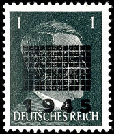 1 Pfg Hitler Dunkelgrau, Mit Lokalem Aufdruck - Type I, Tadellos Postfrisch, Gepr. Sturm, Mi. 100.-, Katalog: 1aI ** - Otros & Sin Clasificación