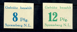 8 Und 12 Pfg Wiederaufbau Ohne Aufdruck Geschnitten, Beide Werte Komplett, Tadellos Postfrisch, Gepr. Sturm, Mi. 240.-,  - Spremberg