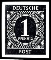 1 Pfg. Ziffer, Ungezähnt, Postfrisch, Sign. Dr. Wittmann, Mi. 500,-, Katalog: 911U ** - Sonstige & Ohne Zuordnung