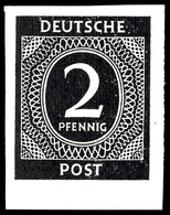 2 Pfg. Ziffer, Ungezähnt, Postfrisch, Mi. 300,-, Katalog: 912U ** - Altri & Non Classificati