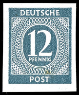 12 Pfg. Ziffern, Ungezähnt, Postfrisch, Gepr. Schlegel BPP, Mi. 350,-, Katalog: 920U ** - Sonstige & Ohne Zuordnung