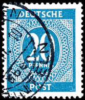 20 Pfg. Ziffern, Grauultramarin, Gestempelt, Gepr. Arge, Mi. 160,-, Katalog: 924d O - Sonstige & Ohne Zuordnung