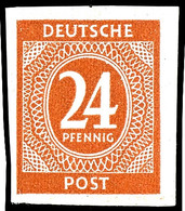 24 Pfg. Ziffern, Ungezähnt, Postfrisch, Sign. Und Fotoattest Schlegel BPP: "echt Und Einwandfrei", Mi. 400,-, Katalog: 9 - Autres & Non Classés