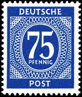 75 Pfg. Ziffer , Wasserzeichen Steigend, Postfrisch, Geprüft Schlegel BPP, Mi. 300.-, Katalog: 934y ** - Andere & Zonder Classificatie