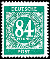 84 Pfg. Ziffern, Grün, Postfrisch, Farbbefund Bernhöft, Mi. 160,-, Katalog: 936d ** - Altri & Non Classificati