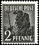 2 Pfg. Ohne Wasserzeichen, Postfrisch, Doppelt Geprüft Dr. Dub, Mi. 150.-, Katalog: 943z ** - Autres & Non Classés