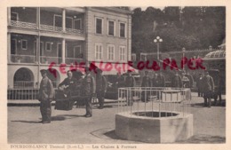 71 - BOURBON LANCY -  ' ETABLISSEMENT THERMALE - LES CHAISES A PORTEURS - Autres & Non Classés