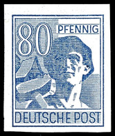 80 Pfg. Arbeiter Ungezähnt, Postfrisch, Sign. Dr. Oertel, Mi. 300,-, Katalog: 957U ** - Altri & Non Classificati