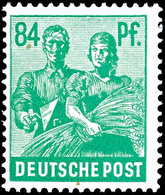 84 Pfg. Arbeiter Dunkelsmaragdgrün, Postfrisch, Farbbefund Bernhöft, Mi. 200,-, Katalog: 958c ** - Other & Unclassified