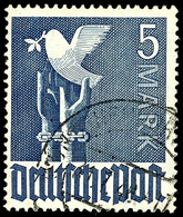 5 Mk. Taube Violettultramarin, Gest., Gepr. Schlegel BPP, Mi. 180,-, Katalog: 962b O - Andere & Zonder Classificatie