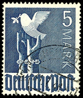 5 Mk. Taube Violettultramarin, Gest., Gepr. Schlegel BPP, Mi. 180,-, Katalog: 962b O - Sonstige & Ohne Zuordnung