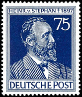 75 Pfg. Stephan Schwarzblauviolett, Postfrisch, Farbbefund Bernhöft, Mi. 150,-, Katalog: 964b ** - Other & Unclassified