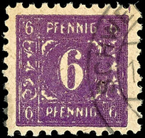 6 Pfg Dunkelrotviolett Auf Papier Z, Gestempelt, Gepr. Kramp BPP, Mi. 120.-, Katalog: 9d O - Autres & Non Classés