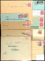 1945, 12 Bedarfsbriefe Mit Notstempeln, Meist Aus Ost-Sachsen, Dabei Altenberg, Arnsdorf, Beiersdorf Und Wolfersdorf, Fa - Autres & Non Classés