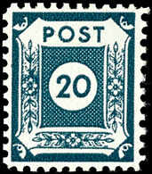 20 Pfg Blaugrau, Postmeistertrennung L10 Von Cosmig, Postfrisch, Tadellos, Geprüft Ströh BPP, Mi. 400.-, Katalog: 48DIc  - Other & Unclassified
