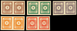 3 Pf. Orangebraun Und 5 Pf. - 12 Pf. Je Im Ungezähnten Waager. Paar, Tadellos Postfrisch, Mi. 1100,-, Katalog: 56bU(2),u - Other & Unclassified