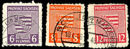 6 Pf. - 12 Pf. Mit Postmeisterdurchstich, Tadellos, Gest., Gepr. Ströh/Jasch BPP, Katalog: 69/71XDa O - Altri & Non Classificati