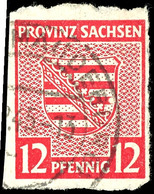 12 Pf. Rosarot Mit Plattenfehler II, Tadellos, Gest., Kurzbefund Ströh BPP, Mi. 500,-, Katalog: 71X II O - Sonstige & Ohne Zuordnung