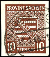 10 Pf. Rötlichbraun Mit Plattenfehler II, Gest., Gepr. Dr. Jasch BPP, Katalog: 72II O - Sonstige & Ohne Zuordnung